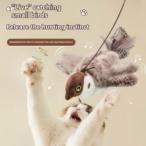 Cotton Simulating Bird <strong>Calls</strong> Shaking Bird Toy for Cats Human-Pet Interaction Anti-depression Bite Resistance &amp; Eco-Friendly - Product Image 2