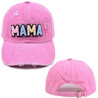 Gorra de béisbol personalizada de 6 paneles, estilo vintage desgastado, con bordado 3D en felpa, cierre a presión, tipo Dad Hat, de terciopelo común.
