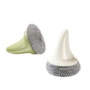 Esponja de Lana de Acero Hy-88, Forma Sólida, Duradera, Cepillo de Limpieza para Cocina con Mango, Herramienta Antiadherente para Lavar Platos - Product Image 4