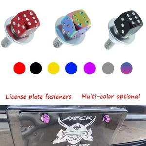 4 vis décoratives multicolores M8*4 pour plaques d'immatriculation, en alliage d'aluminium, pour décorations de plaques d'immatriculation - Product Image 3