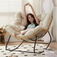 Muebles de interior al aire libre nórdico moderno de lujo sala de estar dormitorio reclinable salón sofá individual perezoso relajación dormitorio mecedora