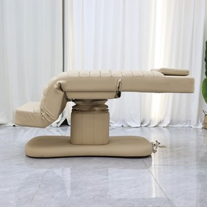 Adjustable Massage <b>Table</b> With Built-In Headrest PU Leather Salon Furniture Commercial Use Contemporary Design - Product Image 3