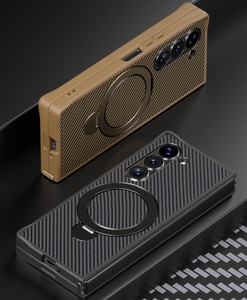Gscase TPU PC 2 Trong 1 Trường Hợp Sợi Carbon Điện Thoại Bìa Đối Với Samsung Galaxie Z Gấp 6 Z Gấp 7 Gấp 4 <span class=keywords><strong>5</strong></span> Trường Hợp - Product Image 1
