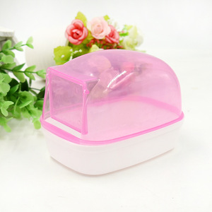 Baignoire pour hamster rose et bleue 12x8x8cm, étanche, pour le bain des animaux de compagnie - Product Image 1