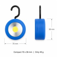 Mini Lámpara LED Redonda para Tienda de Campaña, Base Magnética, Gancho para Colgar, Linterna de Camping, Lámpara de Emergencia para Garaje y Trabajo, Ultracompacta de 49g