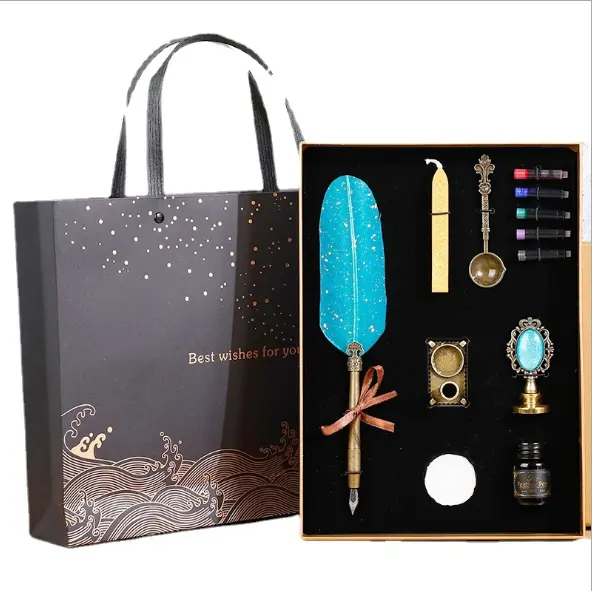 2021 different fountain Feather Pen gift sets for women Teachers' Day small/ big box bag gift set luxury Creative Gift Set