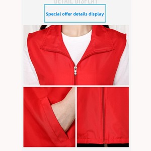 Abiti da lavoro gilet con Logo personalizzato camicia pubblicitaria gilet volontario in tela senza maniche <span class=keywords><strong>cappotto</strong></span> traspirante - Product Image 4