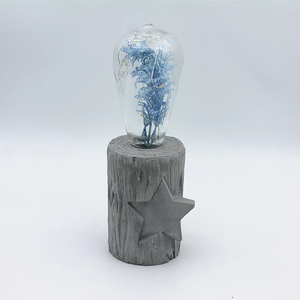 Nouveaux produits pour l'automne led lampe de chevet en béton avec herbe artificielle bleu ciel pur - Product Image 5