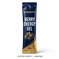 Gel énergétique aux baies sans caféine Chumita Factory Direct, nutrition sportive avec saveur naturelle pour les athlètes, les équipes, marque privée