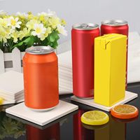 Sous-verres carrés en céramique écologiques de haute qualité 10x10cm avec base en liège pour sublimation/UV/relief 3D, finition brillante/mate/absorbante