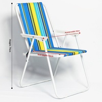 Chaise pliante d'extérieur de loisirs, portable, avec dossier, pour la pêche, vente en gros, mobilier d'extérieur de voyage, en fer et tissu Oxford