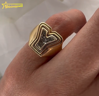 Bague de fiançailles en or massif 10k 14k 18K avec diamant de laboratoire serti clos, bagues en or massif 10k 14k 18K avec diamant taillé en forme de lettre, bijoux fins, bagues nominatives