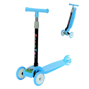 En ucuz çocuklar <span class=keywords><strong>Scooter</strong></span> 3 tekerlekler ayarlanabilir gidon ile katlanabilir ayak itmeli kaydırak çocuk bisiklet için Unisex tulumları çocuklar çocuk - Product Image 4