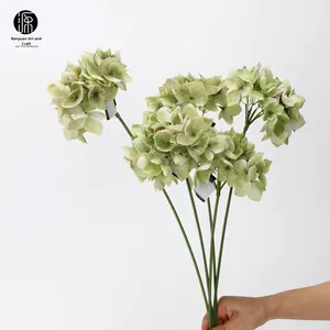 Ventes directes d'usine petit hortensia fleur artificielle <span class=keywords><strong>branche</strong></span> unique carillon éolien Bouquet de mariage décoration route Guide fleur - Product Image 1