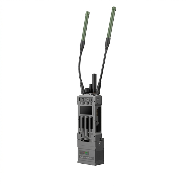 Handheld Wireless Radio with Display Screen Transmit Voice Video Data Ultra-Low Latency 64 Nodes AES-256 for Field Communication
