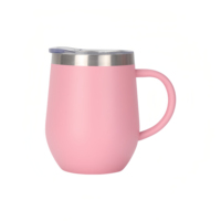 Mug isotherme classique en acier inoxydable de 360 ml (12 oz) avec couvercle, tasse à café pour le camping, chaud et froid, sans BPA