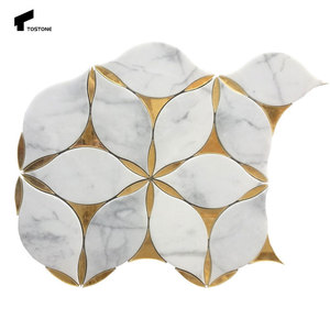 Tostone popolare naturale bianco lucido <span class=keywords><strong>marmo</strong></span> irregolare mattonelle di mosaico <span class=keywords><strong>per</strong></span> il moderno bagno all'ingrosso <span class=keywords><strong>cucina</strong></span> parete Design del pavimento - Product Image 4