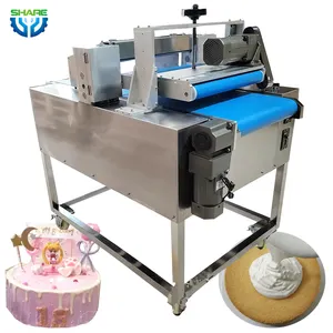 Máquina de corte de bolo em camada horizontal de aço inoxidável, cortador de pão, fatiador