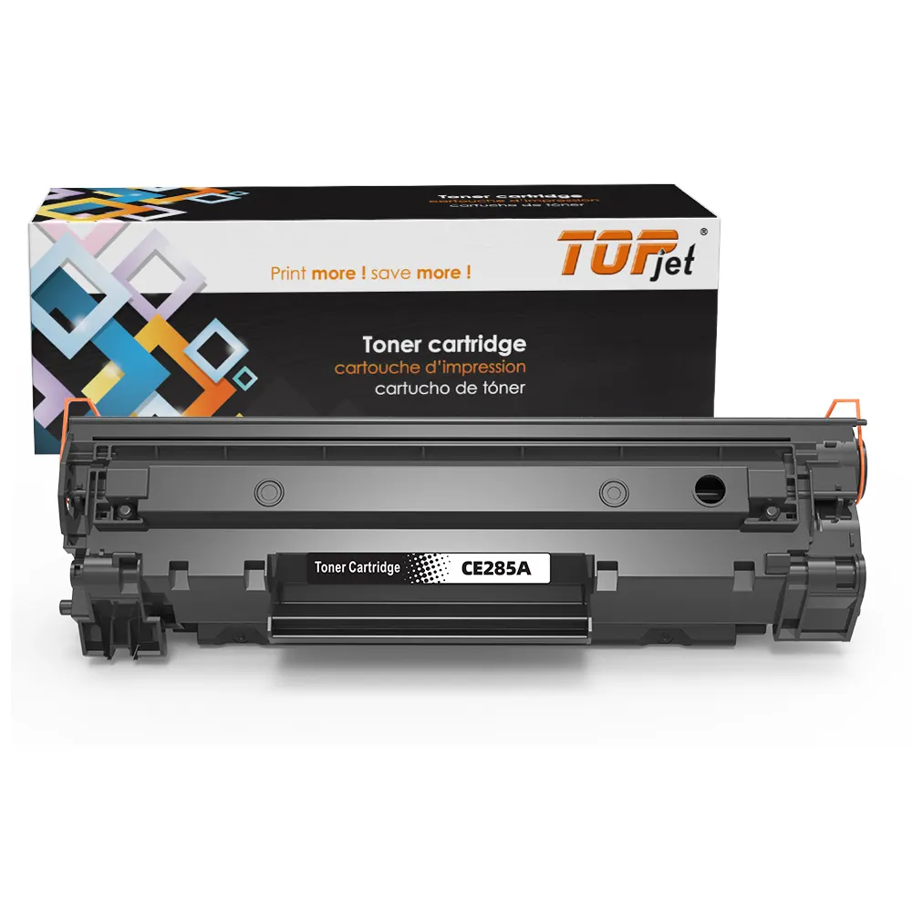 Topjet 435 436 388 278 285 35a 36a 88a 78a 85a kartrid Toner hitam Universal premium dengan Chip untuk kartrid Printer hp