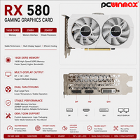 PCWINMAX Original Radeon RX 580 8GB 16GB Kartu Grafis 256Bit GDDR5 Dual Fans OEM Tersedia untuk Pembuat Desktop Gaming