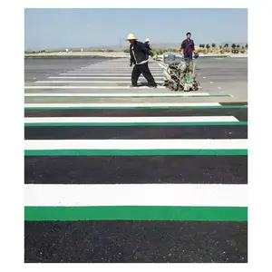 Reflective thermoplastic parking lot line marking paint