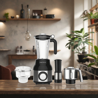 HappyPartner 4-en-1 mélangeur électrique presse-agrumes mélangeur broyeur équipement de cuisine multifonctionnel bouton de vitesse Variable contrôle café