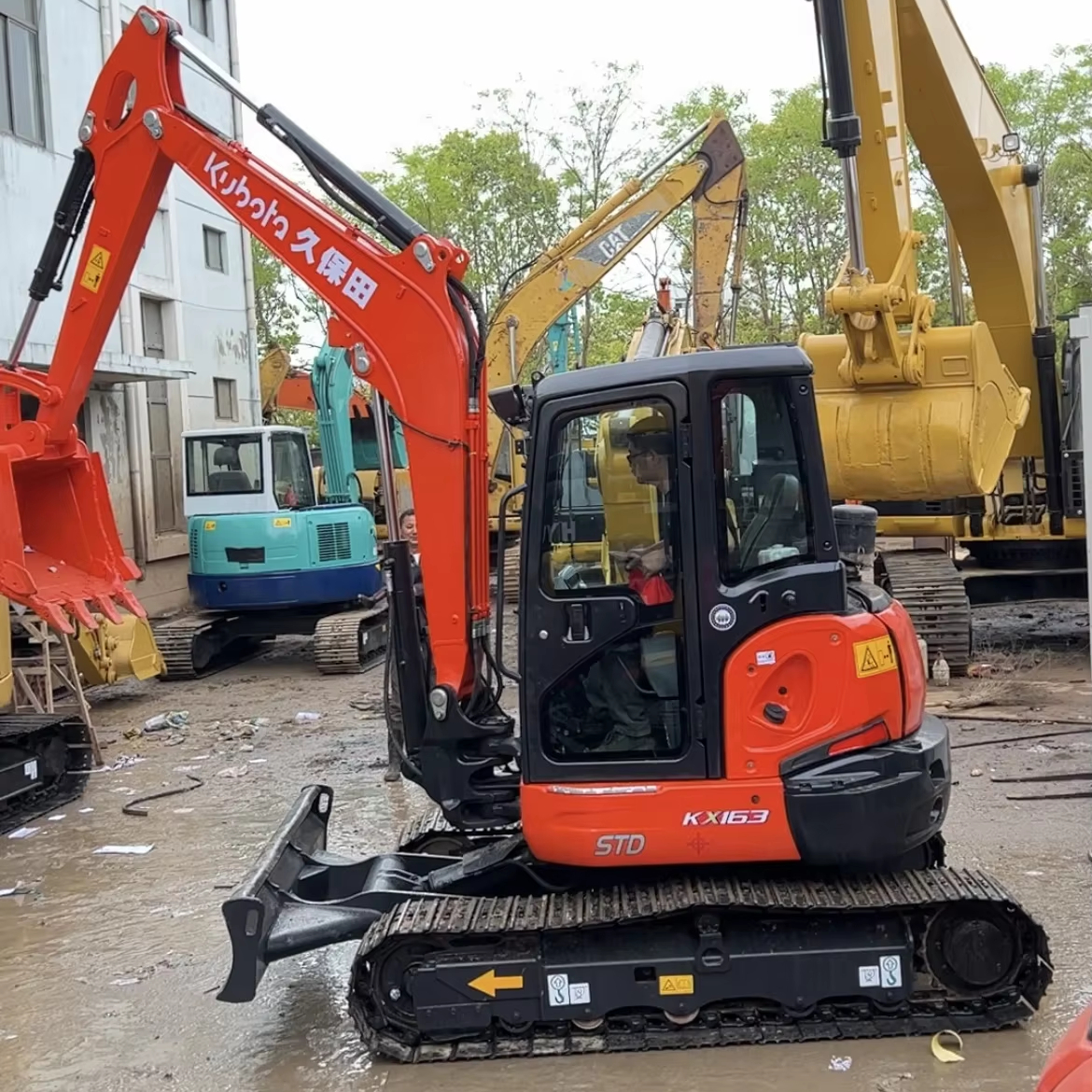 Хорошее состояние Kubota инженерный б/у Экскаватор строительная машина б/у KX155 Kx155-5 KX163-5 5 тонн 6 тонн 7 тонн