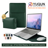 Funda Impermeable para Portátil con Bolsillo Organizador de Cables, Soporte para Portátil de Cuero PU, Bolsa de Transporte para Computadora de 13, 14, 15.6 y 16 Pulgadas