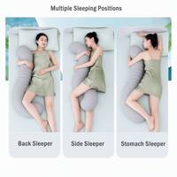Oreiller ergonomique en mousse à mémoire de forme pour les jambes et le corps 108x41cm, rafraîchissant, respirant, à rebond lent, pour dormeurs latéraux, soutien complet du corps