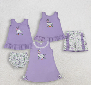Conjunto de Ropa para Bebés Niñas con Bordado Floral, Túnica y Pantalones Cortos con Volantes - Product Image 1