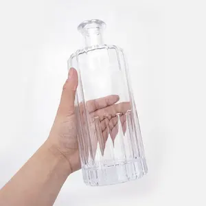 glass bottle packaging for brandy or whisky 750ml gin vodka empty giant liquor bottles