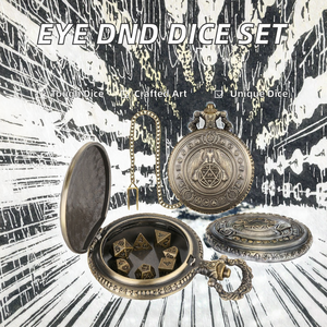 Juego de Dados Poliédricos de 7 Piezas, Hechos a Mano, de Lujo, Modernos, para Dungeons and Dragons, con Núcleo Líquido Ojo de Dragón, Ecológicos, con Bordes Afilados de Metal - Product Image 2