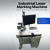 Machine de marquage laser à fibre 20W pour armoire, graveur laser industriel refroidi par air pour métal, plastique, logo, code QR, AI, DST, PLT