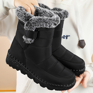 Bottes d'hiver imperméables <span class=keywords><strong>pour</strong></span> femmes, doublées de fourrure, antidérapantes, <span class=keywords><strong>pour</strong></span> la marche en extérieur par temps <span class=keywords><strong>froid</strong></span>, chaussures décontractées et chaudes, vente en gros - Product Image 4