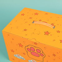 Cajas de Embalaje Reutilizables con Logotipo Personalizado, Cajas de Regalo Plegables con Ventana Transparente de PVC para Embalaje Temático de Regalos