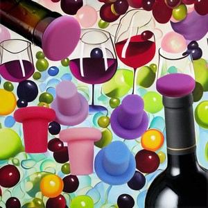 <span class=keywords><strong>Bouchon</strong></span> <span class=keywords><strong>de</strong></span> bouteille en silicone anti-fuite pour <span class=keywords><strong>vin</strong></span> et champagne, idéal pour les mariages et les fêtes – Fabrication professionnelle à prix réduit - Product Image 3