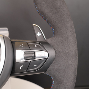 Volante Deportivo Personalizado de Alcántara para <span class=keywords><strong>BMW</strong></span> F30 F82 F10 <span class=keywords><strong>E60</strong></span> E71 E90 G42 G82 X5 M340i Serie 3 y 5 - Product Image 5