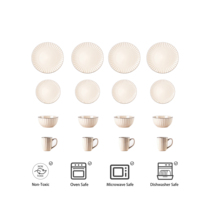 Assiette de petit-déjeuner écologique personnalisée, vaisselle de haute qualité, faible MOQ, ensemble de vaisselle blanche en relief, vaisselle de cuisine, assiettes et bols