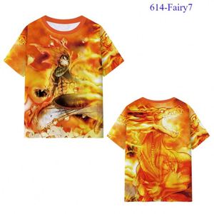 18 Designs Fairy Tail Natsu Lucy Erza T-shirt en Soie Gris Lait pour Femmes, Chemises Anime pour Hommes et Enfants - Product Image 3