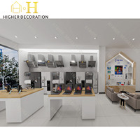 Meubles de showroom électronique, vitrine pour téléphones portables, design d'intérieur pour magasin d'ordinateurs