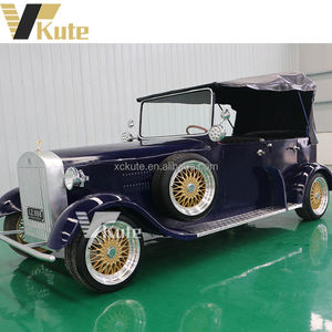 Voiture électrique de tourisme vintage certifiée CE, véhicule rétro classique pour hôtels, zones touristiques et navettes de parc - Product Image 1