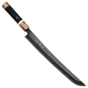 Cuchillo de sashimi premium de 270 mm, acero Aogami No.2, cuchillo de <span class=keywords><strong>cocina</strong></span> Sakimaru japonés Yanagiba para sushi con mango de ébano - Product Image 1