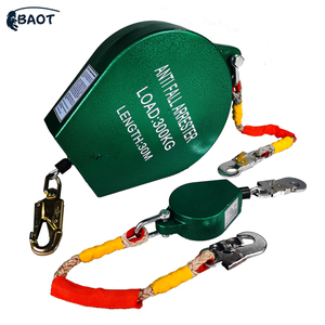 Portable manuel Double verrouillage descendeur prévention des chutes corde de sécurité auto-rétractable antichute avec accessoires d'escalade - Product Image 2