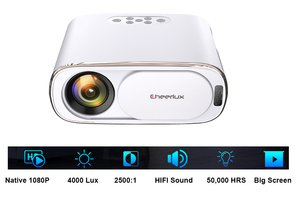 Cine en casa nativo 1080P portátil Hifi sonido <span class=keywords><strong>película</strong></span> BT 5,0 WiFi 5g 2,4g 4000 lúmenes WIFI 5G 2,4G 1080p proyector Full HD - Product Image 4