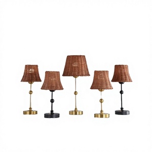 Modern Simple LED Rattan Novelty Cordless <b>Table</b> <b>Lamp</b> for Cafe & Bedroom Decor Restaurant Atmosphere - Product Image 2