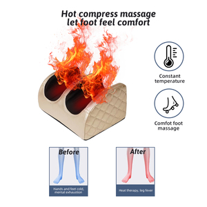 Masseur de pieds Shiatsu ZL Z512B DC12V à pétrissage profond avec chauffage, roulement et contrôle de la minuterie pour la relaxation Rouge/Doré - Product Image 6