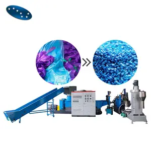 Granulador de película plástica, anillo de agua, máquina cortadora de pellets de gránulos de plástico con cortador de cara troquelada
