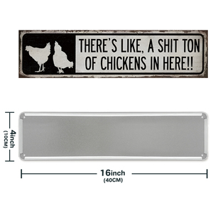 Plaque en métal de style campagnard 10*40cm, cadeau pour les amateurs de poulets, « Rise and Shine Mothercluckers », décoration murale rustique - Product Image 5