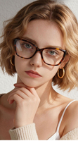 Montures de lunettes de vue œil-de-chat surdimensionnées de luxe en acétate pour femmes, à monture complète, pour usage quotidien et adaptées à toutes les formes de visage