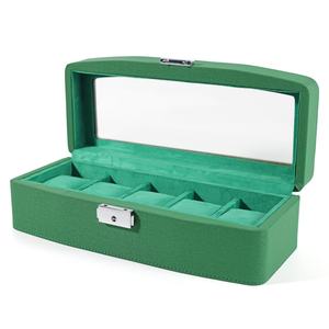 High-End PU Leather <b>Watch</b> Storage <b>Box</b> Multi-Position Velvet <b>Watch</b> <b>Case</b> with 5 Lots High Quality Features - Product Image 4